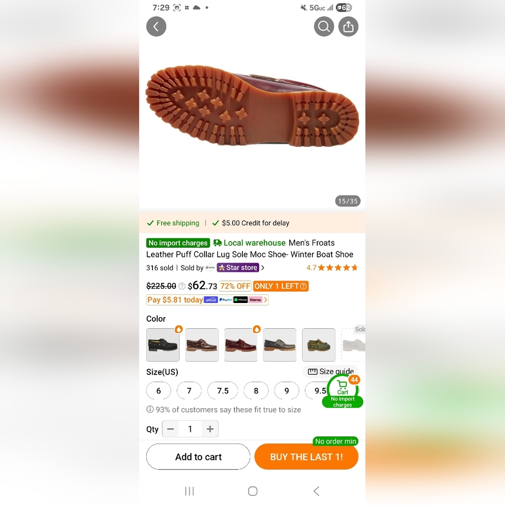 Mens Brown Moc Toe Shoes In Sizes 9 -10 Amd 11 Also Size 8